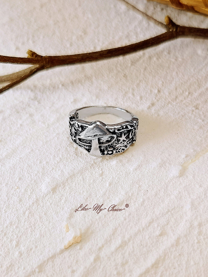 Bague Boho Vintage Wild Mushroom