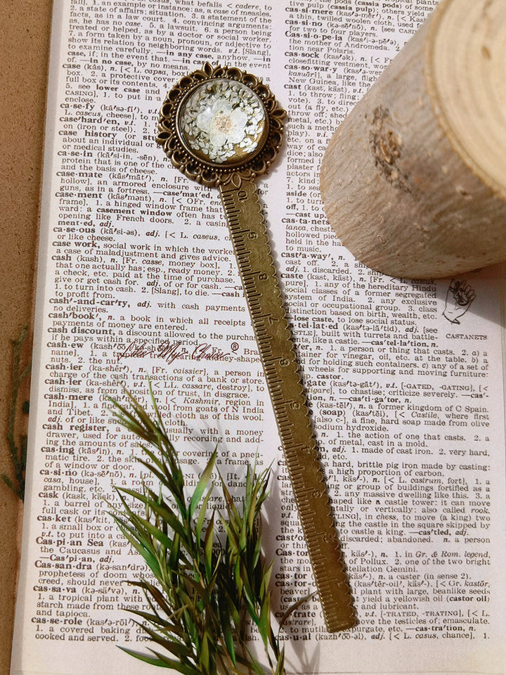 Cherry Blossoms Retro Metal Bookmark