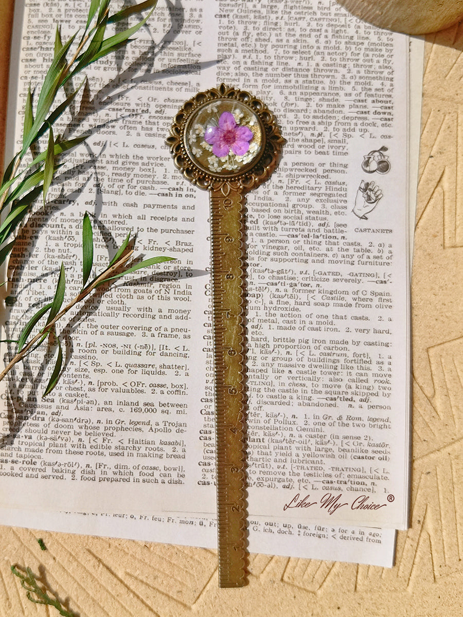 Cherry Blossoms Retro Metal Bookmark