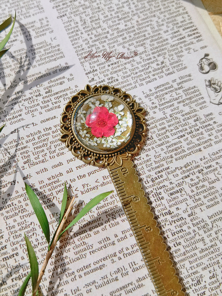 Cherry Blossoms Retro Metal Bookmark