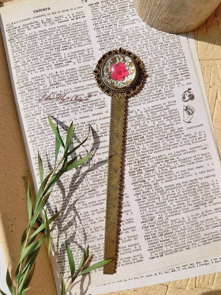 Cherry Blossoms Retro Metal Bookmark