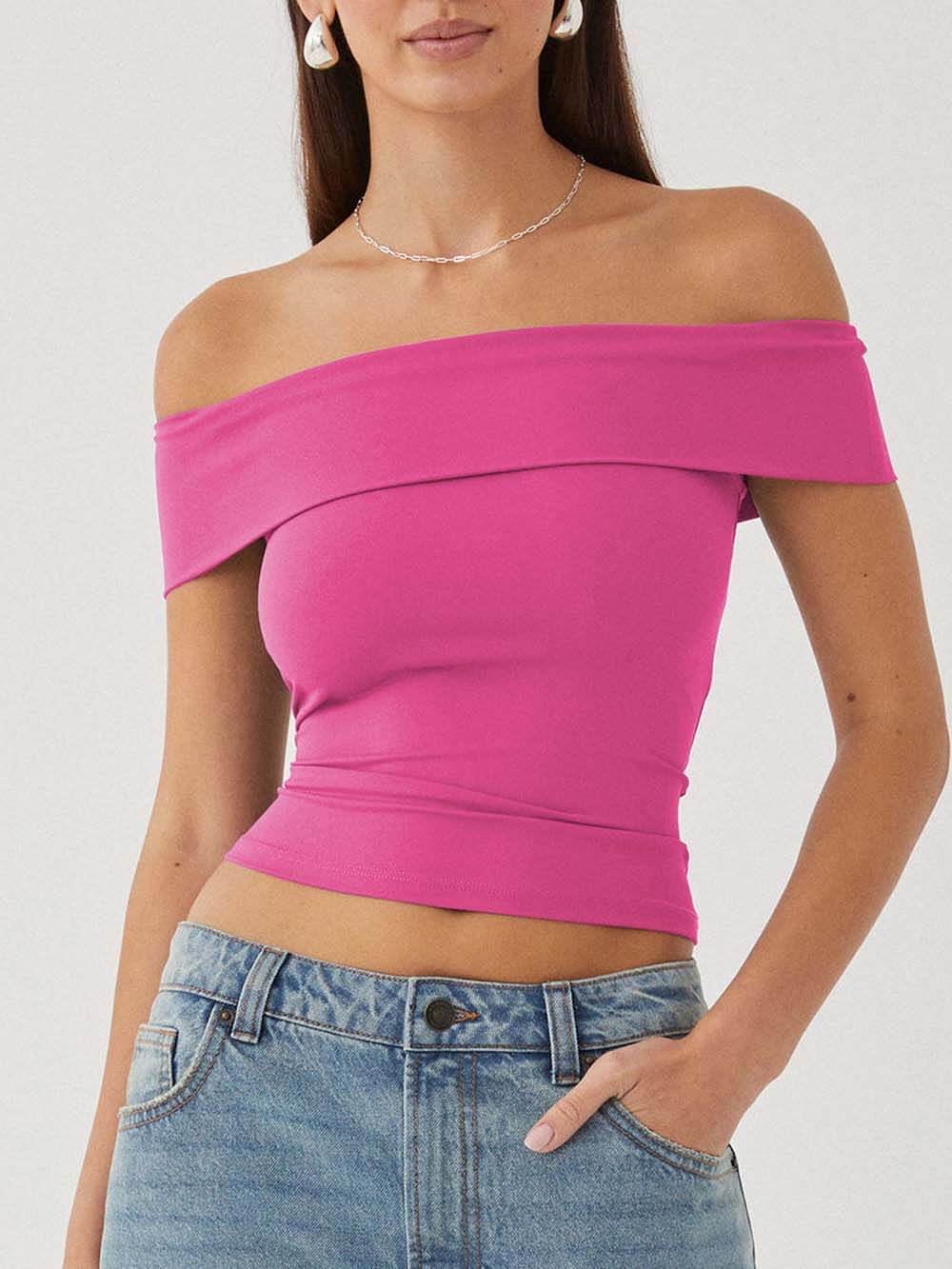 Σέξι Tube-Top Off-Shoulder Top