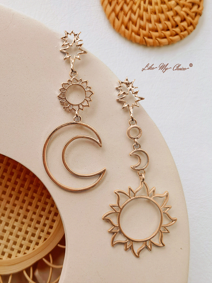 Pendientes Diosa Sol y Luna