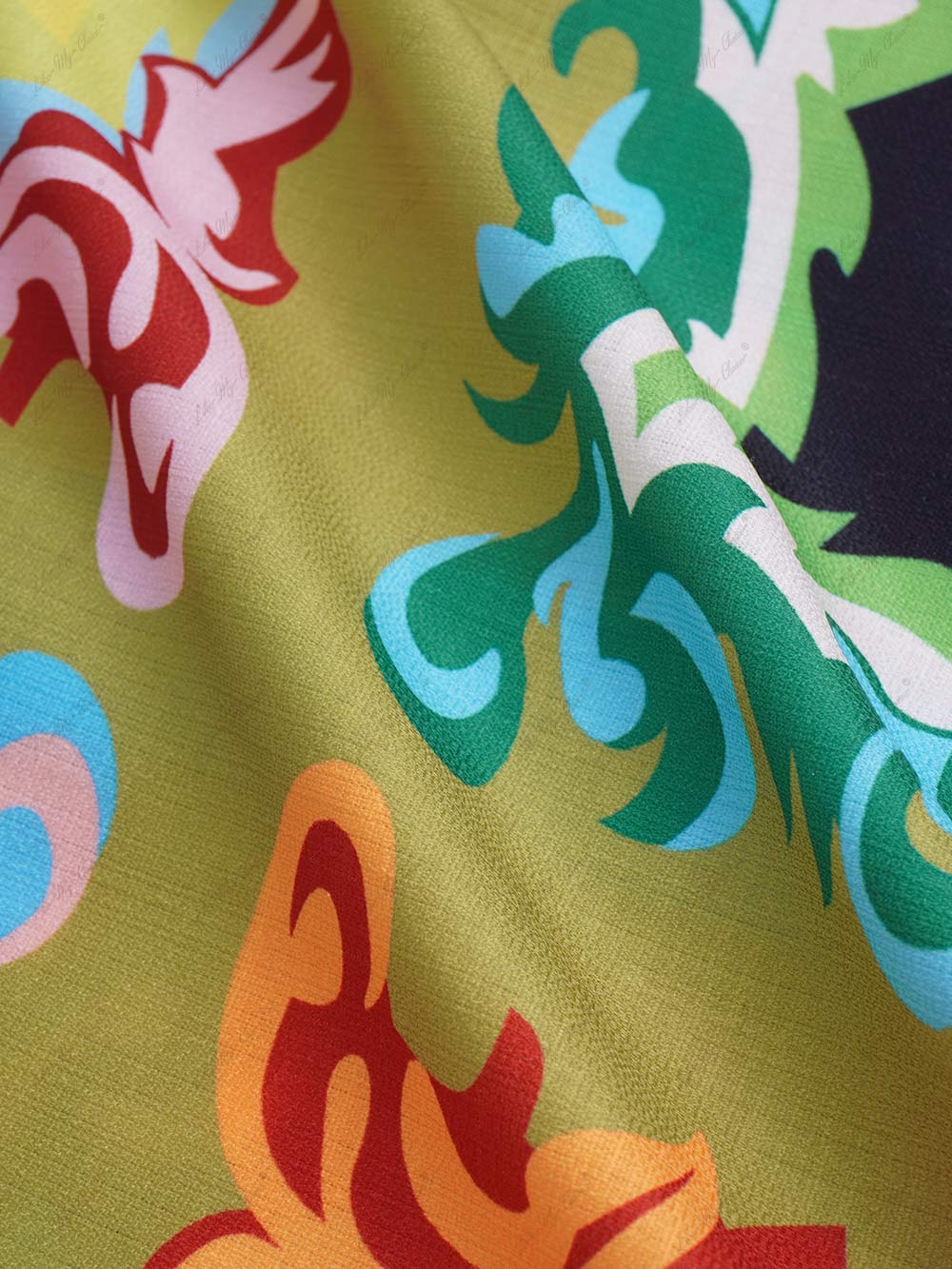 Unieke broek met wijde pijpen met zonnebloemprint