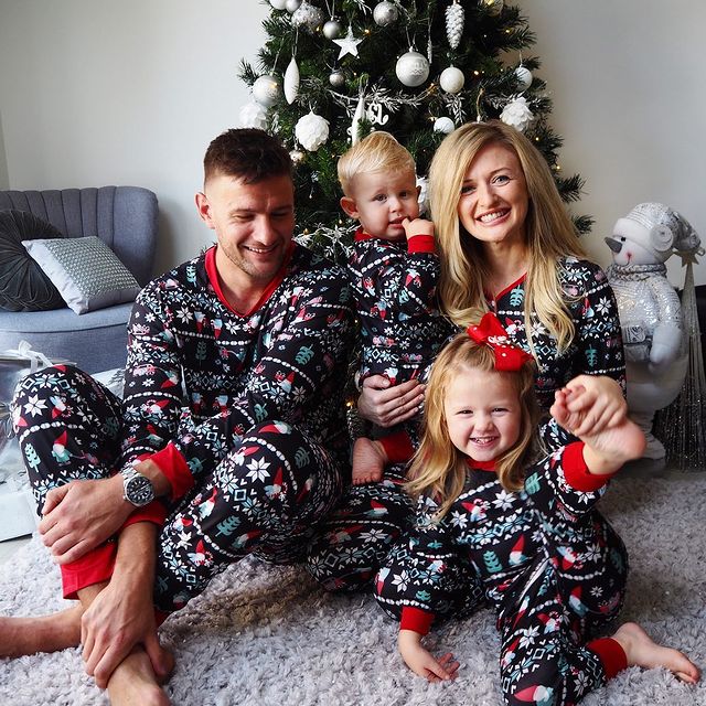 Pyjama familial assorti à l'imprimé Père Noël et Flocon de neige