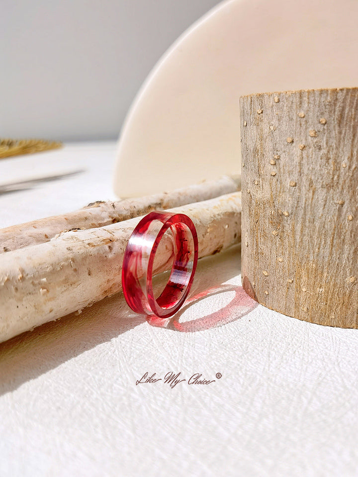 Eis und Feuer Crystal Stained Resin Ring