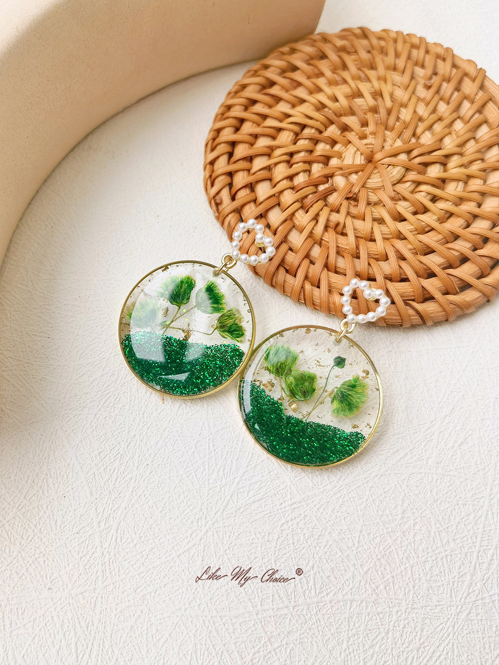 Cosmos Flowers Colorful Sequin Earrings