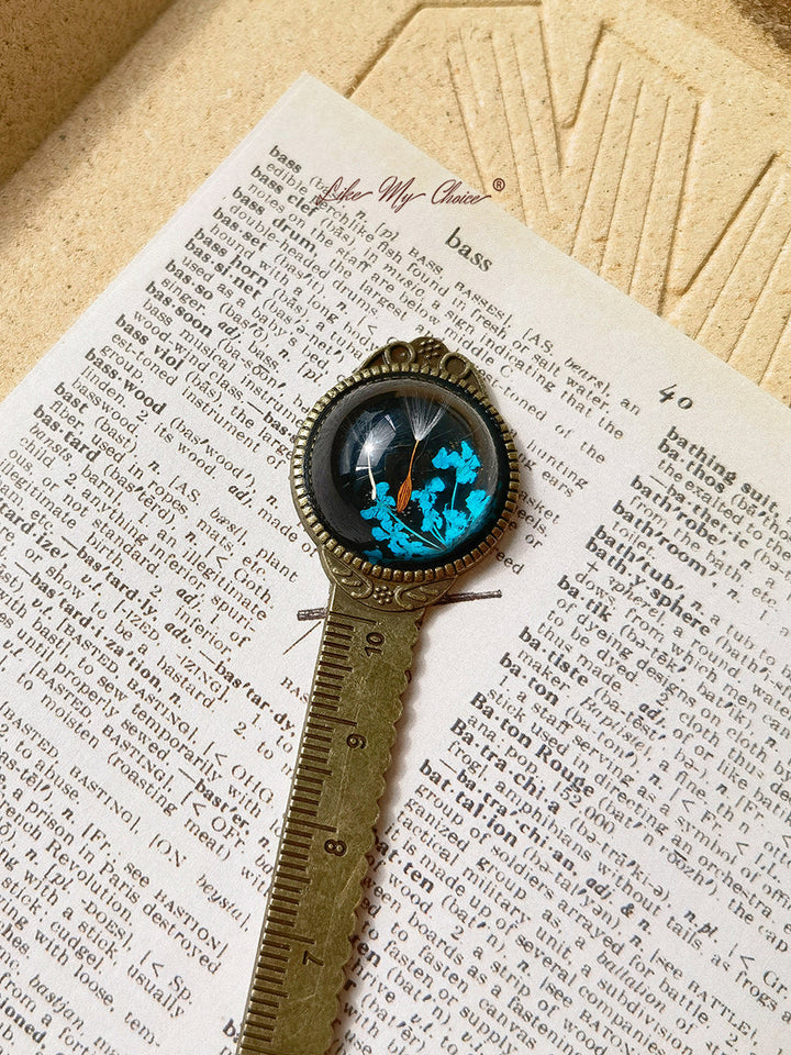 Gypsophila Dandelion Bronze Bookmark