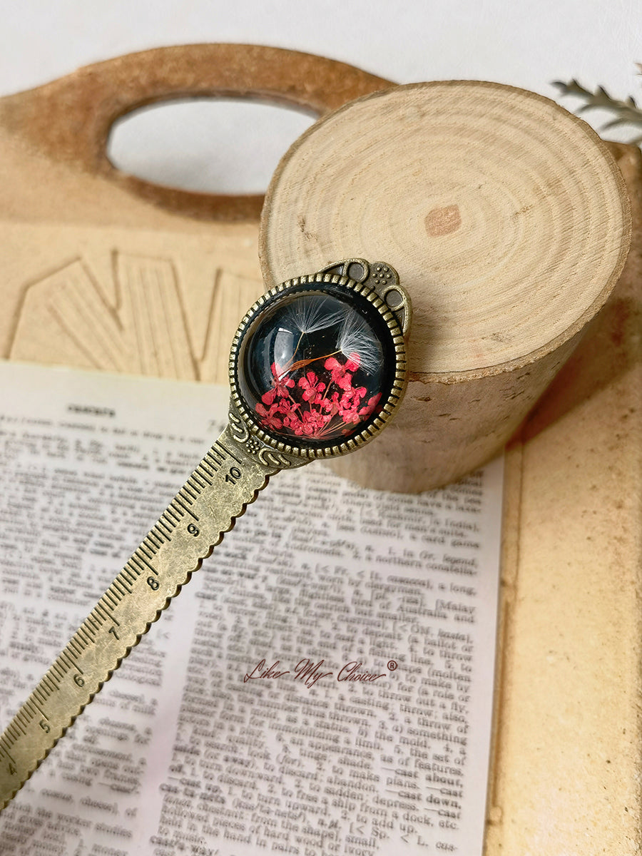 Gypsophila Dandelion Bronze Bookmark