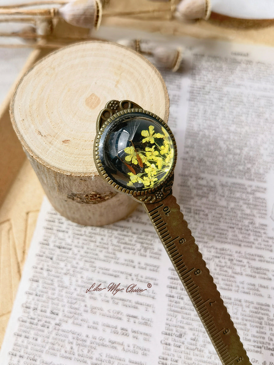 Gypsophila Dandelion Bronze Bookmark