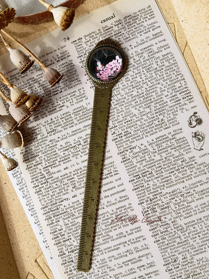 Gypsophila Dandelion Bronze Bookmark