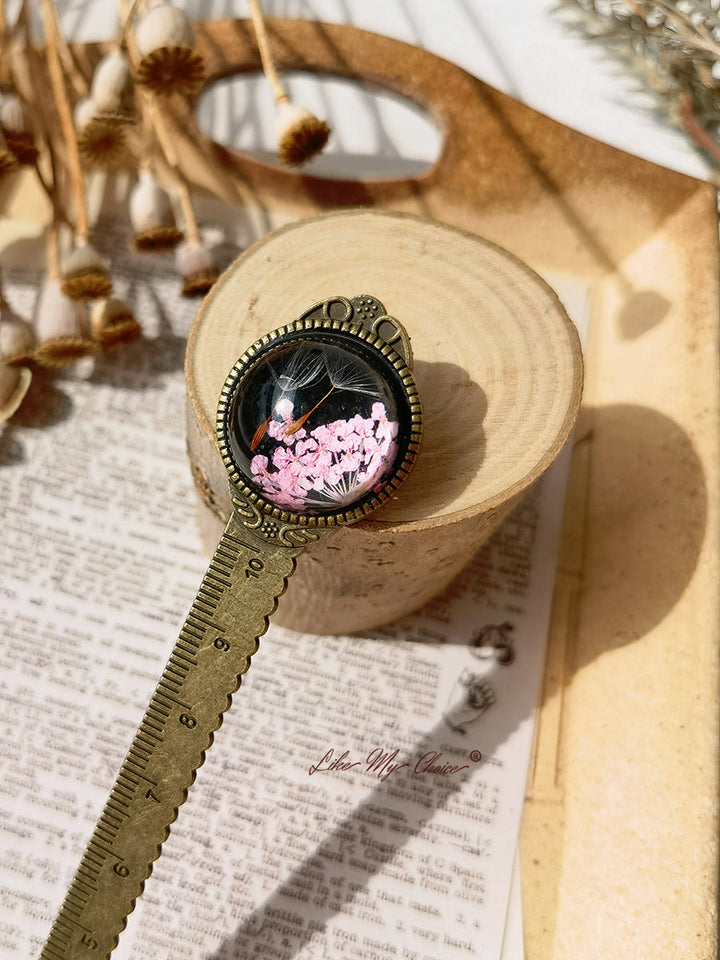 Gypsophila Dandelion Bronze Bookmark