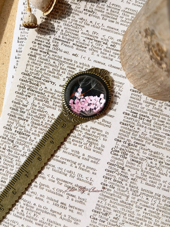 Gypsophila Dandelion Bronze Bookmark