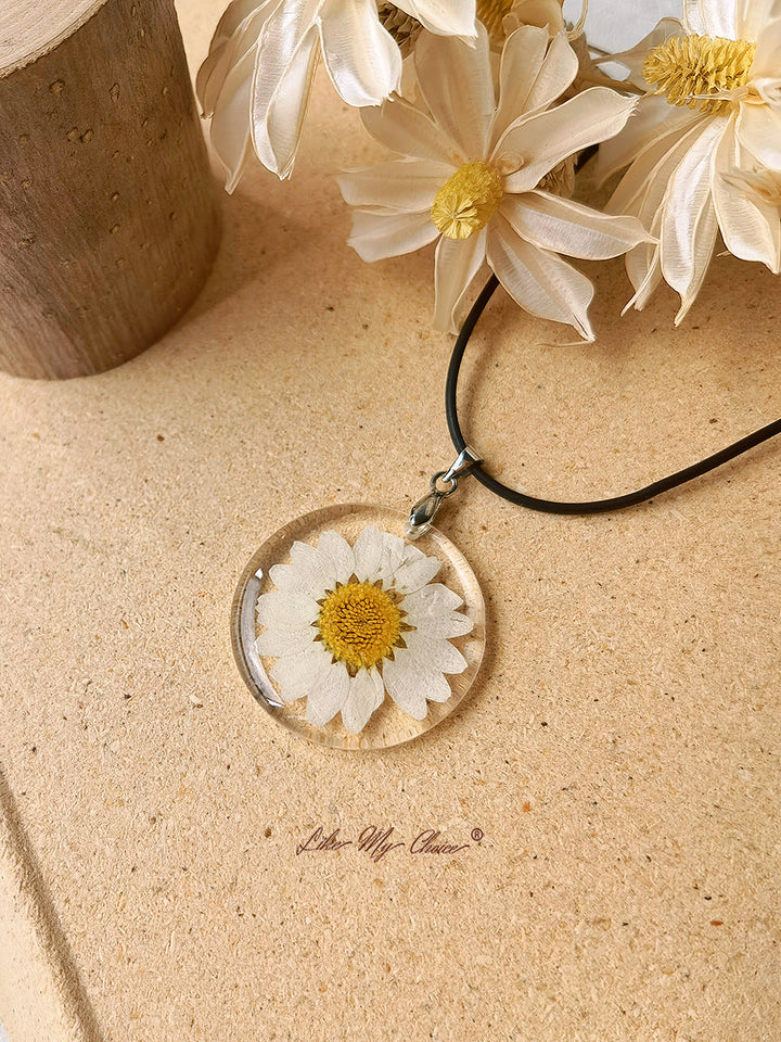 Collier à pendentif fleur hippie