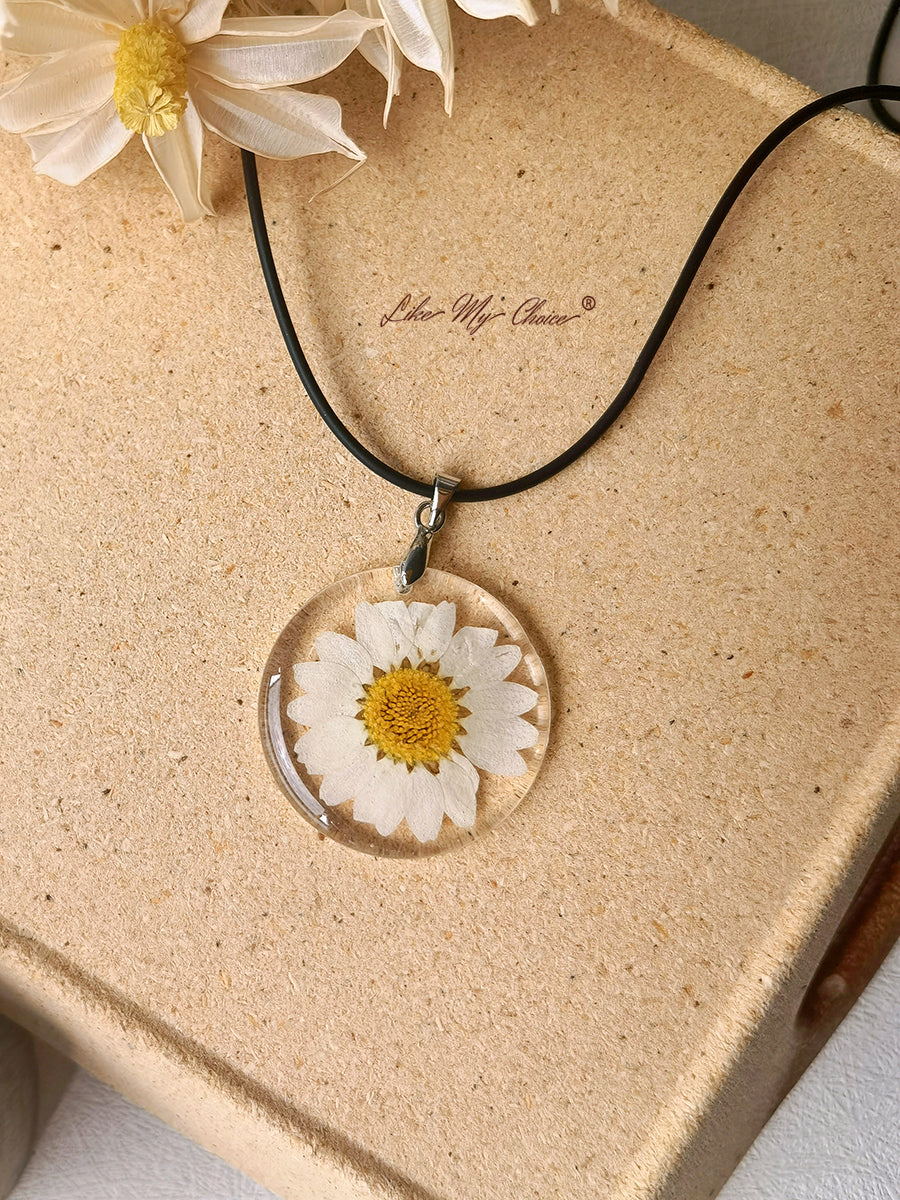 Collier à pendentif fleur hippie