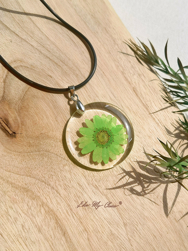 Collar colgante flor hippie