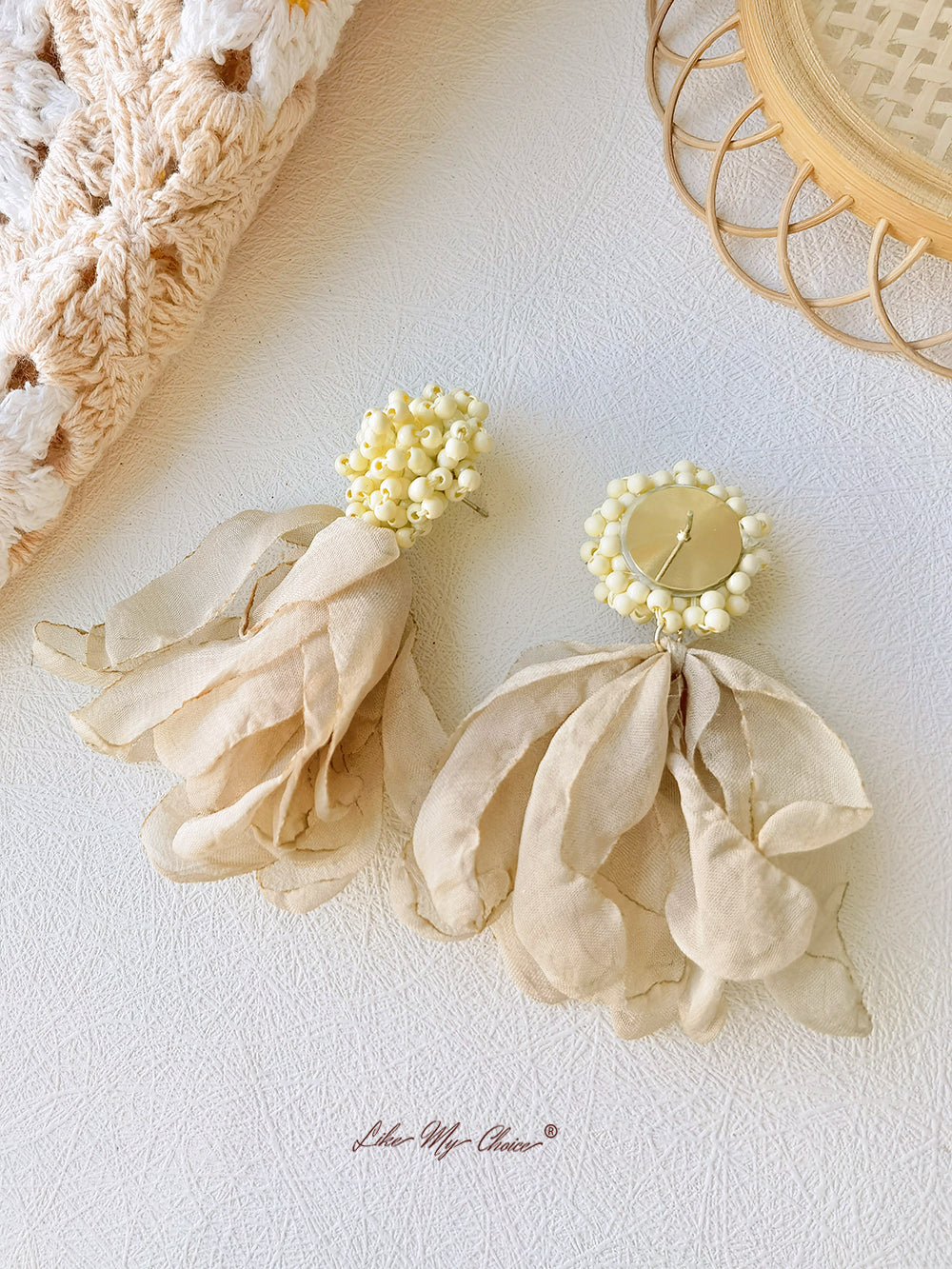 Vacation-Inspired Petal Earrings Chic Personalized