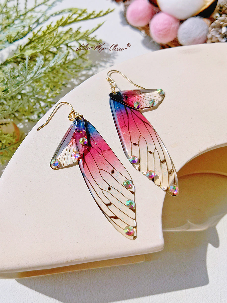 Butterfly Wing Handmade Crystal Diamond Earring