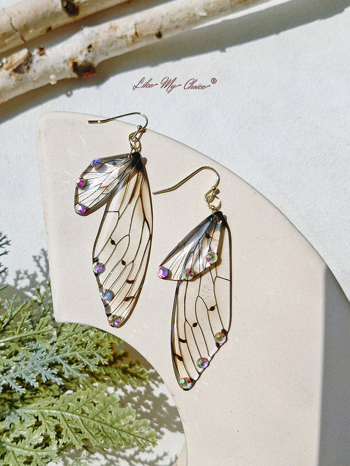 Butterfly Wing Handmade Crystal Diamond Earring