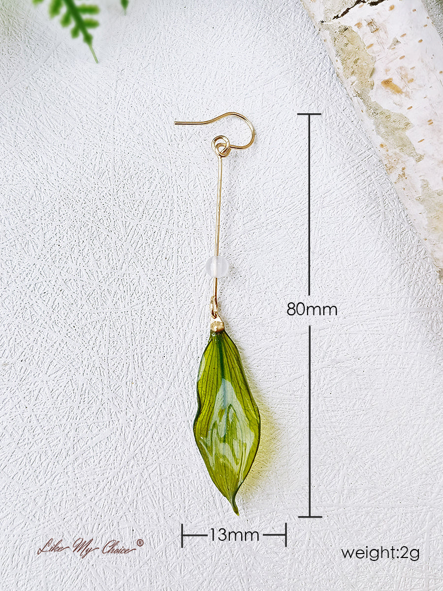 Boucles d'oreilles en résine Koala Gum Leaf Bamboo Leaves