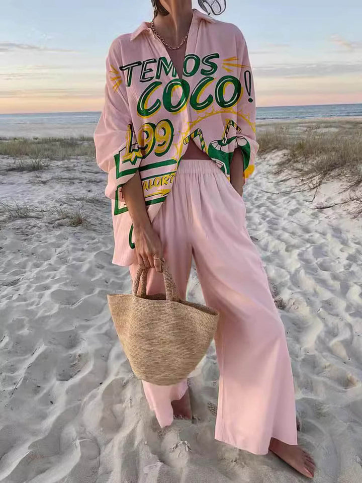 Unique Vacation Loose Printed Oversized Shirt