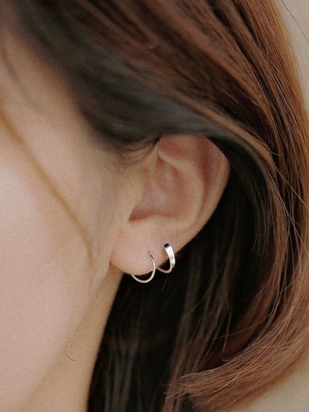 S925 Minimal Spiral Hoop Twist Earrings