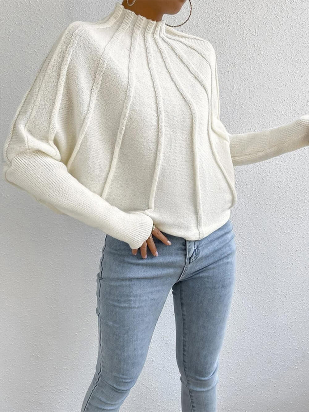 Pull simple à manches Dolman