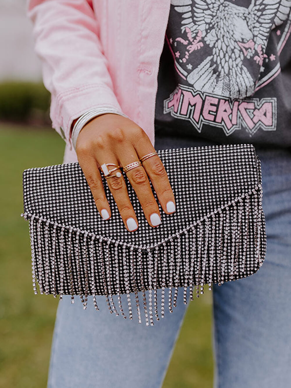 Vip Parti Rhinestone Clutch