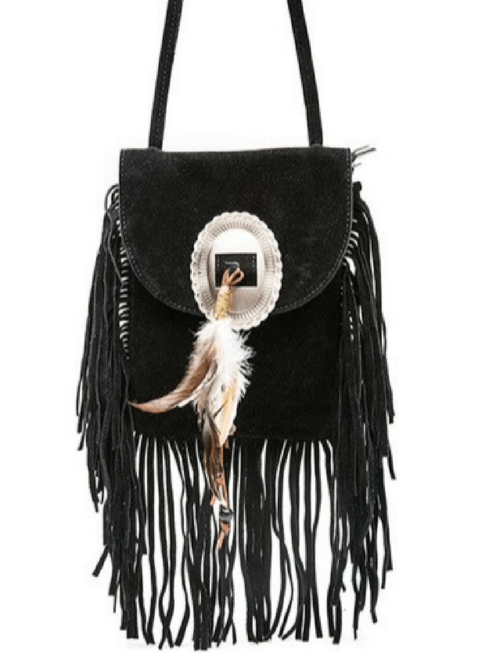 Sac à bandoulière western avec franges