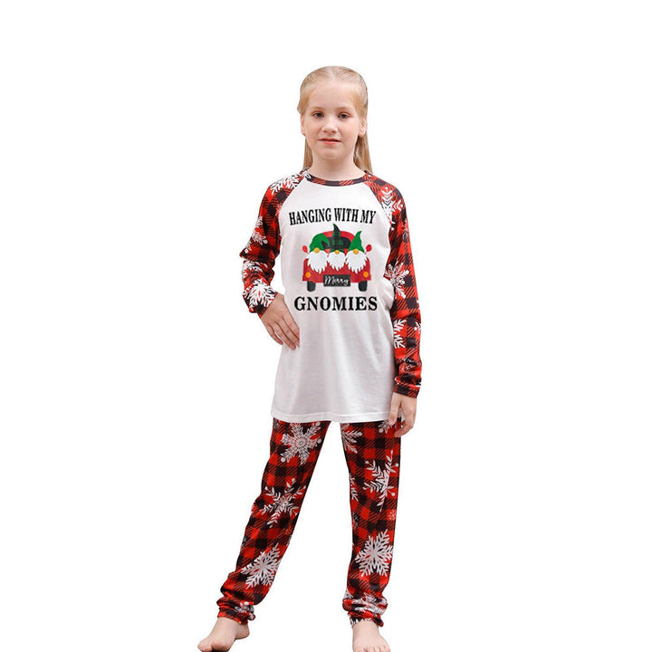 God Jul Tomten och Trädet Matchande pyjamas-set för familjen