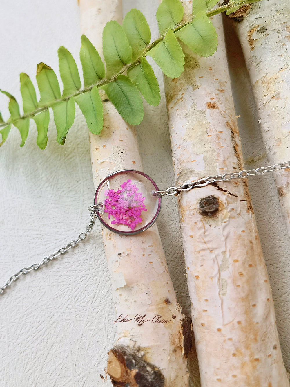 Cosmos Sulphureus Handmade Pressed Flower Resin Round Bracelet