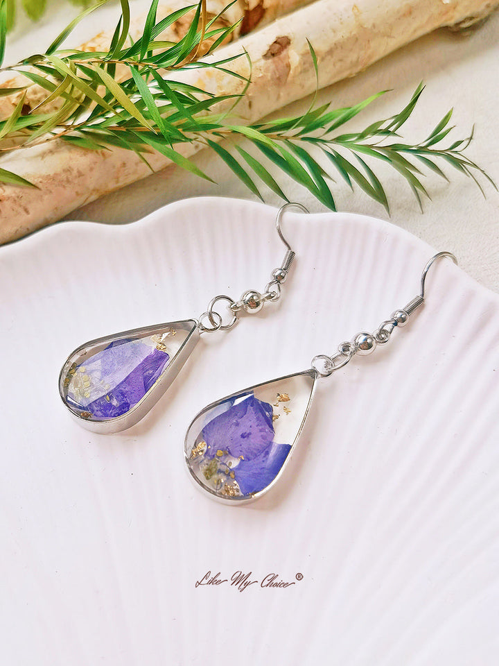 Delphinium Pendant Iris Earrings