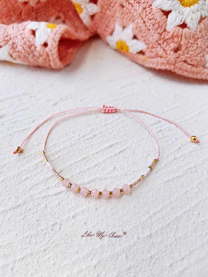 Pulsera ajustable con cordón y cuentas