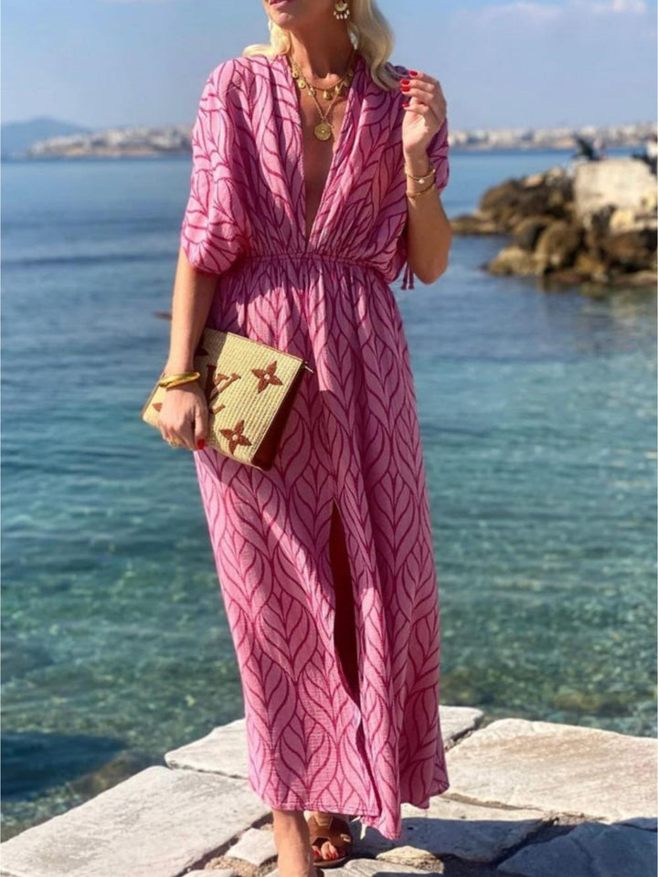 Bedrukte vakantie Maxi Dress