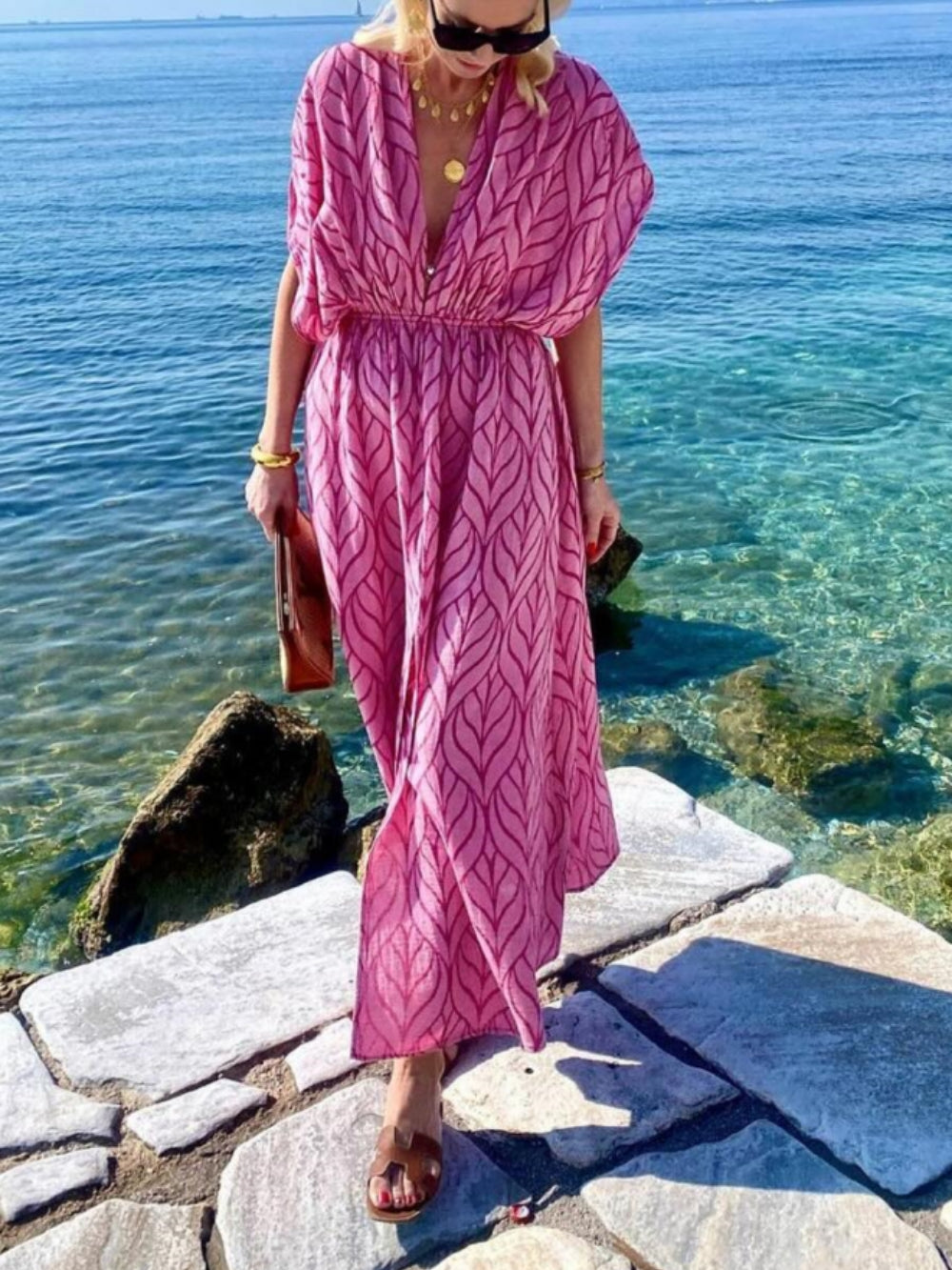 Τυπωμένο Resort Maxi φόρεμα