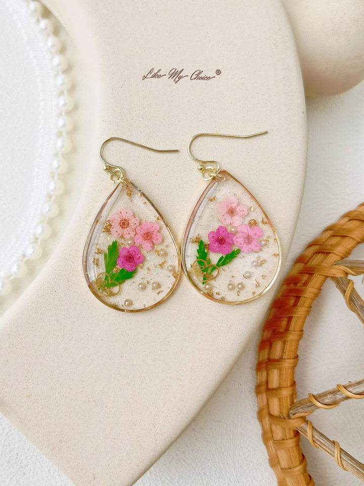 Boucles d'oreilles fleurs oubliées