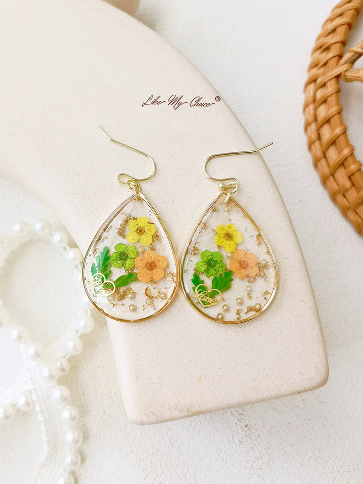 Boucles d'oreilles fleurs oubliées