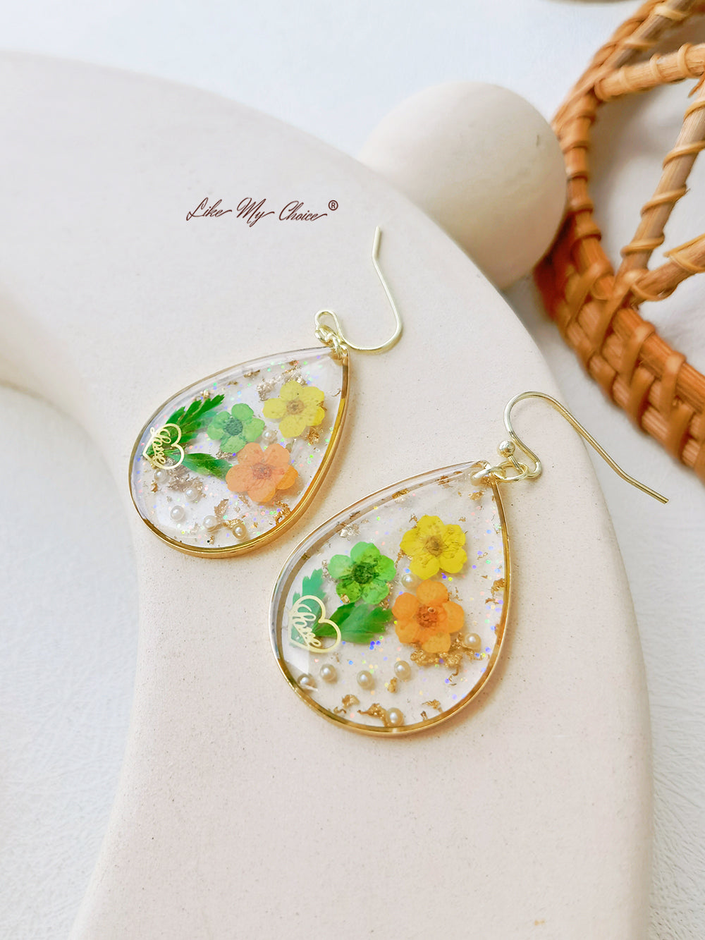 Boucles d'oreilles fleurs oubliées