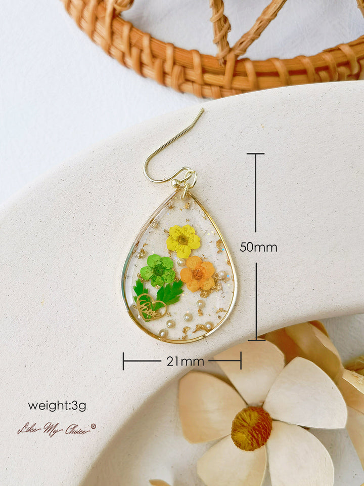 Boucles d'oreilles fleurs oubliées