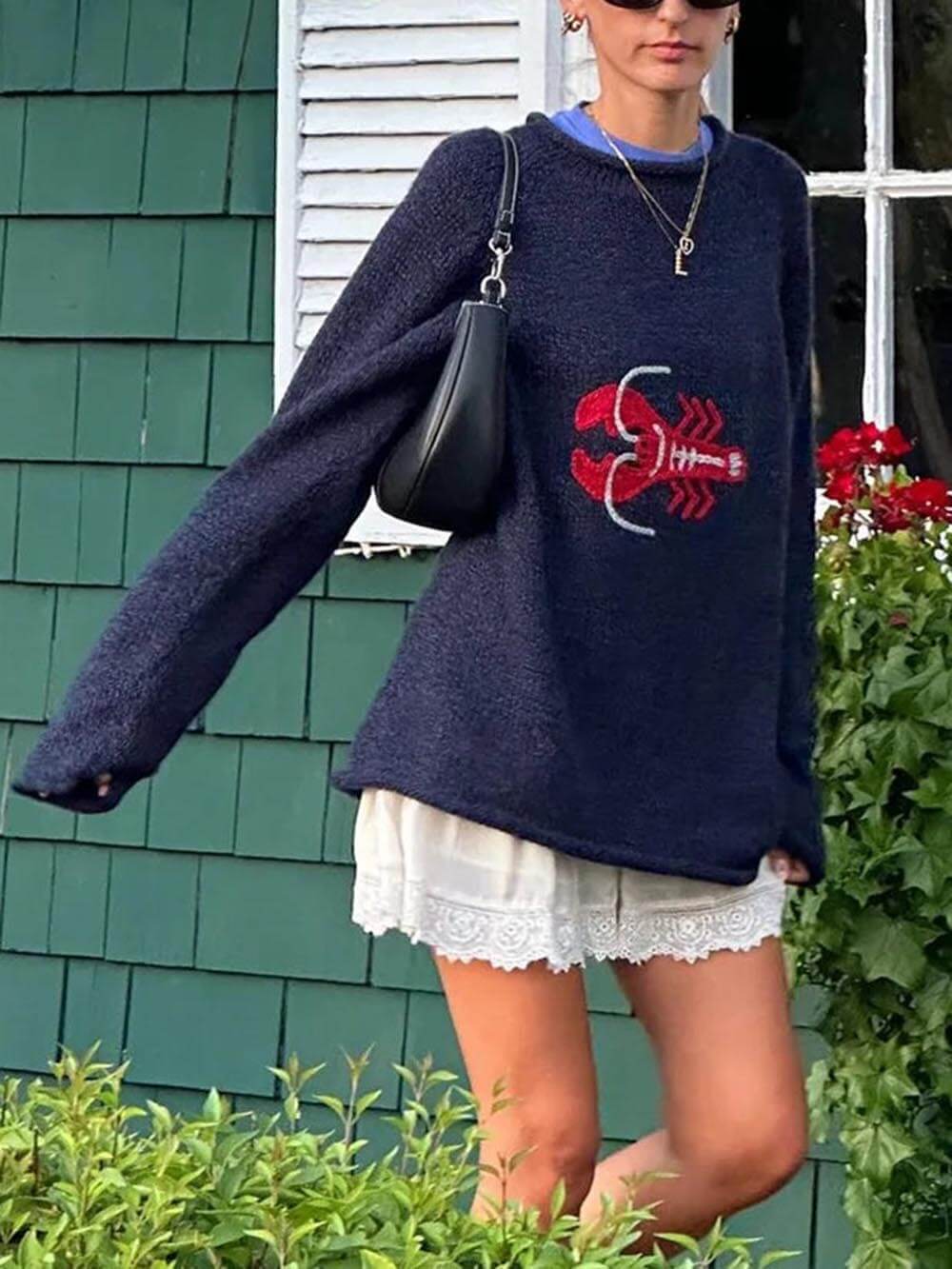 Casual Knitted Soft And Comfortable Lobster Sweater