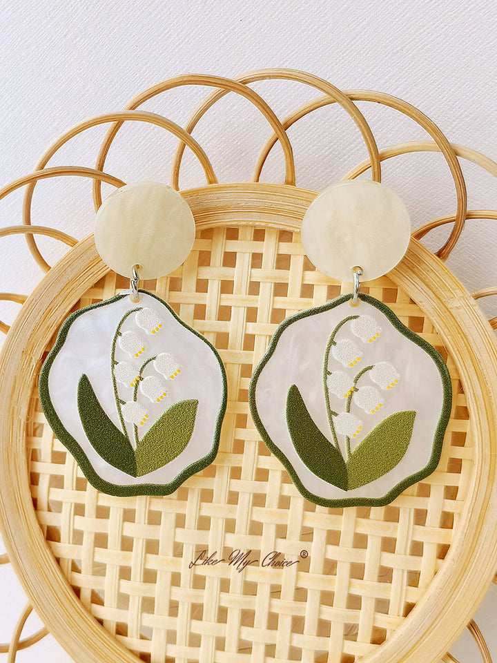 Boucles d'oreilles fleurs - Acrylique Muguet