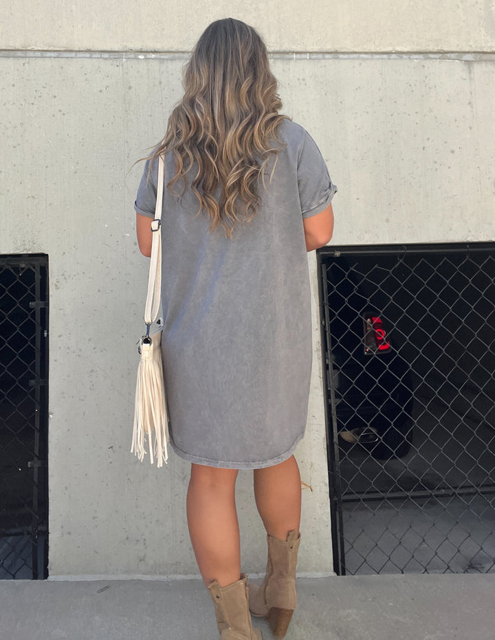 Šaty Nashville Mineral Washed Graphic Tee Dress