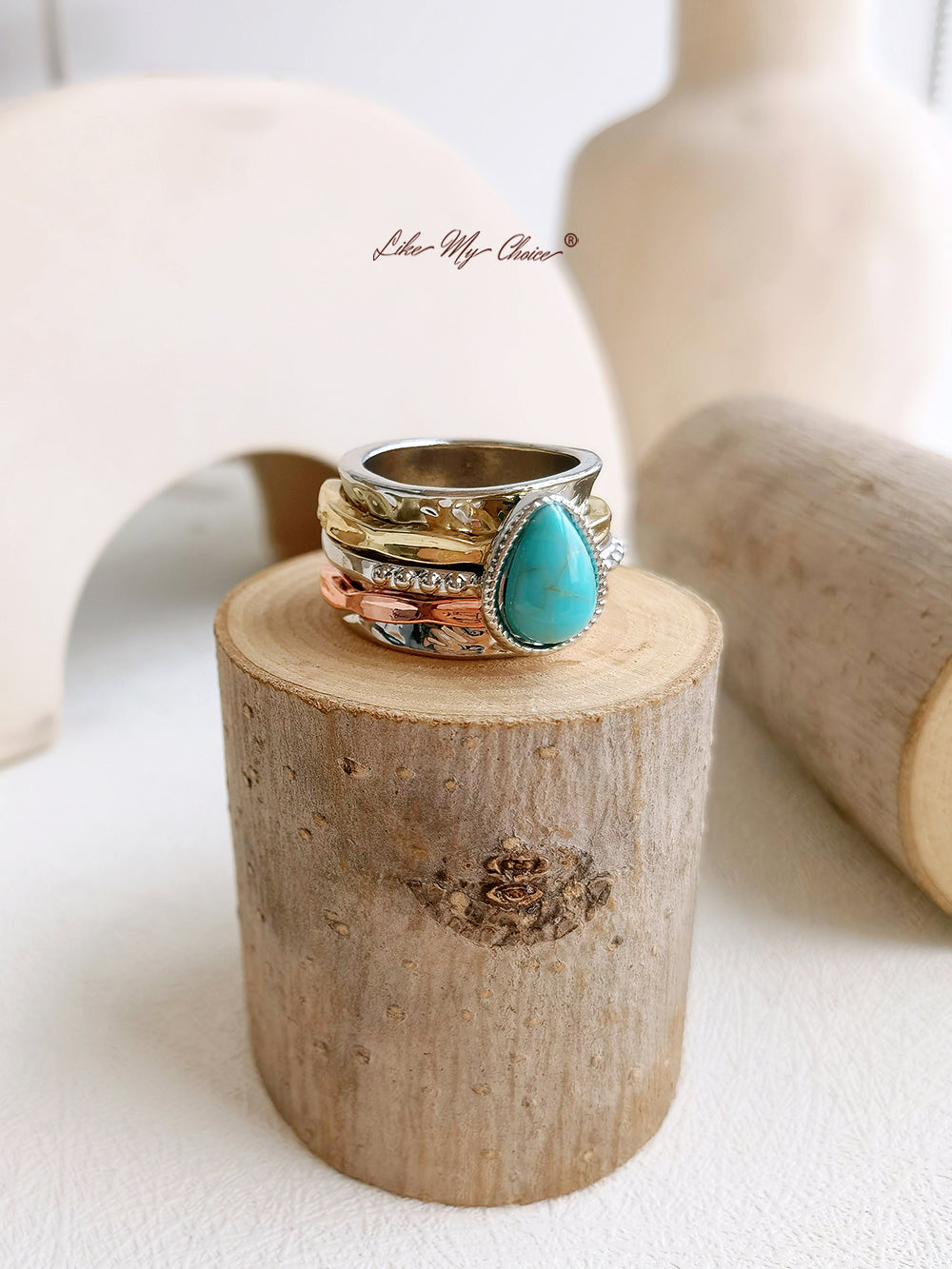 Tranquil Oasis-The Serenity Turquoise Large Circle Ring