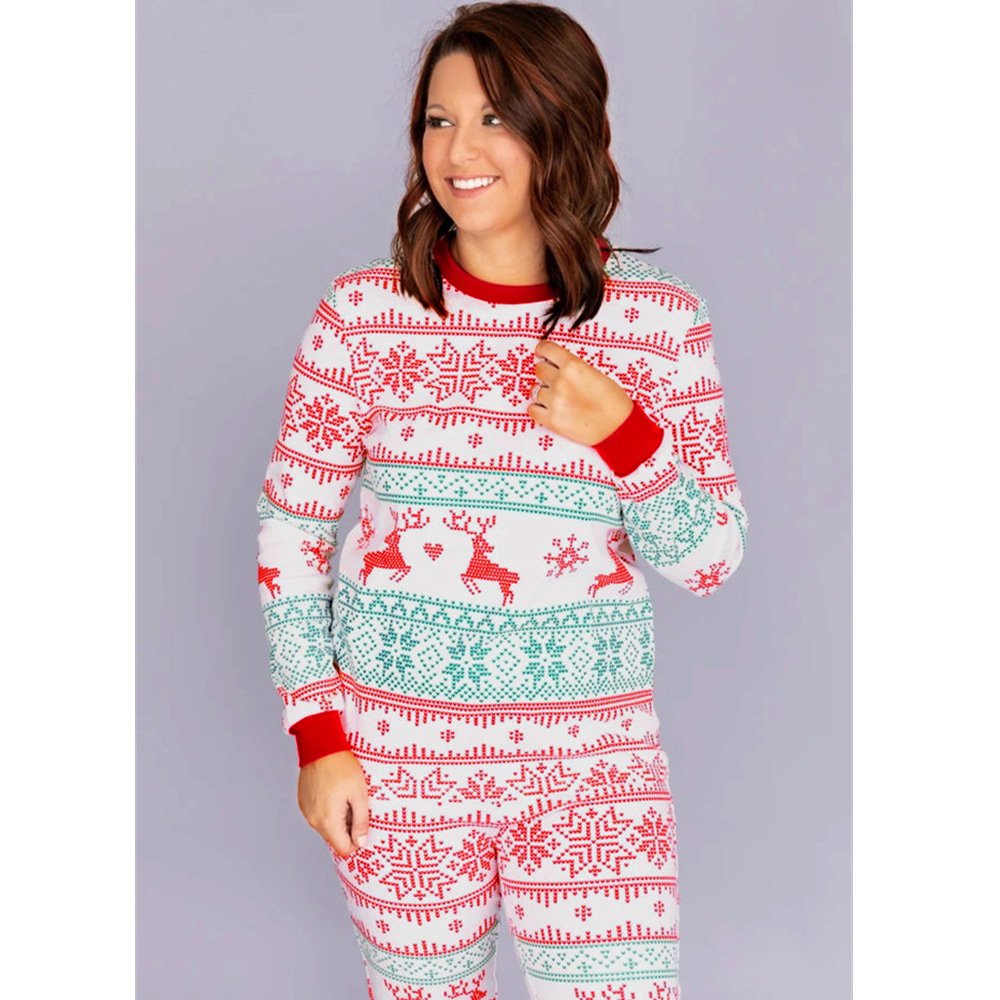 Conjunto de pijama a juego de la familia Christmas deer Snowflake