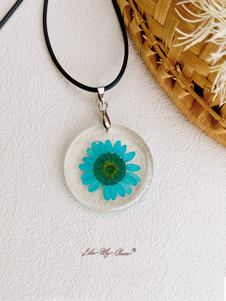 Collier à pendentif fleur hippie