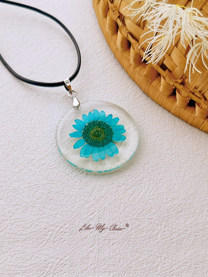 Collier à pendentif fleur hippie