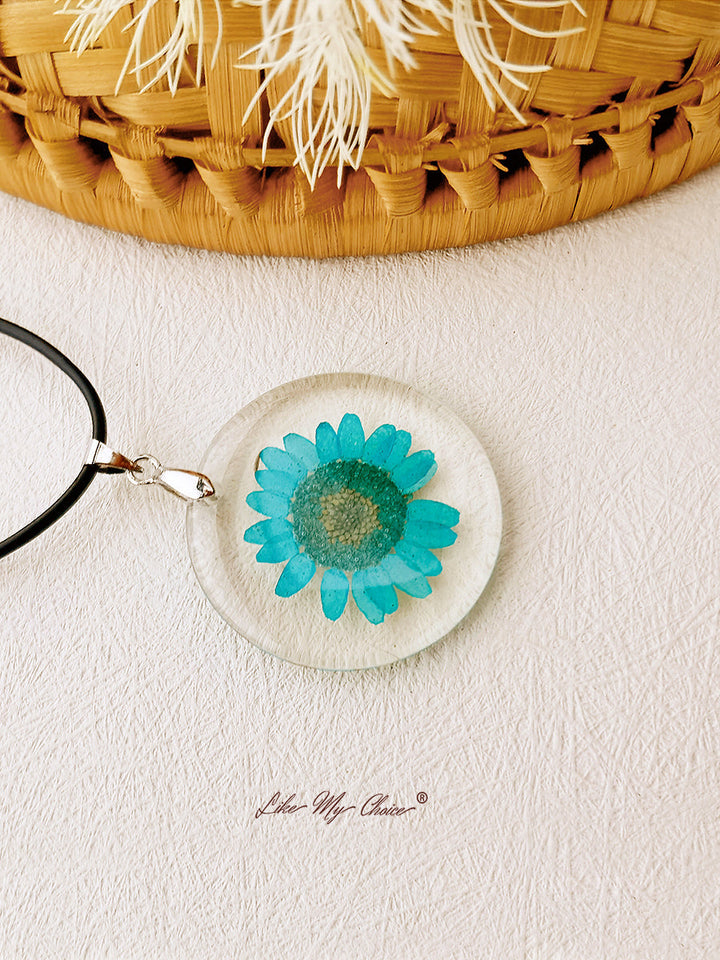 Collar colgante flor hippie