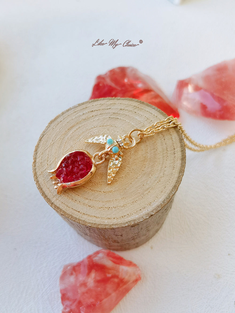 Pomegranate Design Turkish Gold Necklace