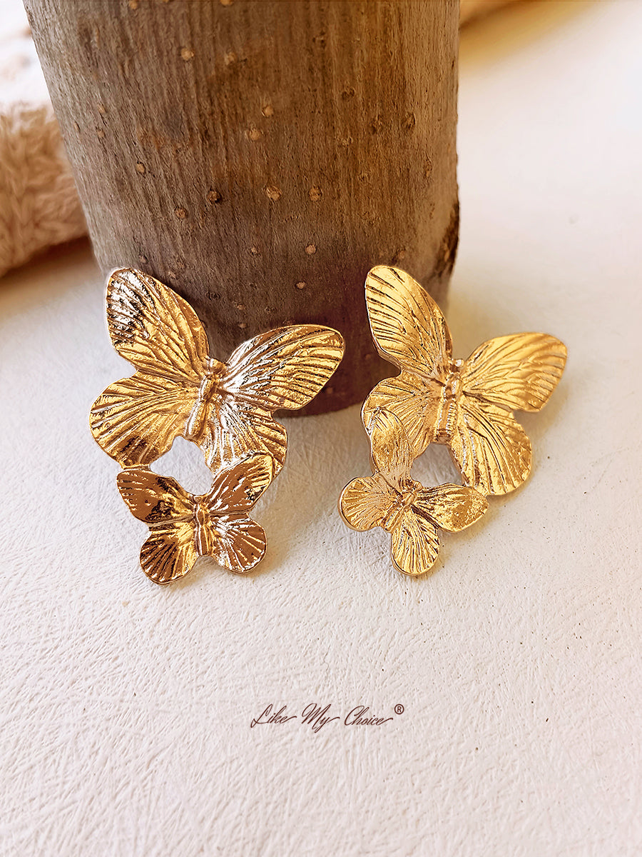 Boucles d'oreilles papillon