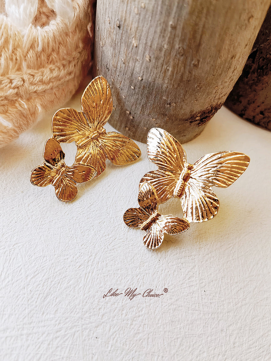 Boucles d'oreilles papillon